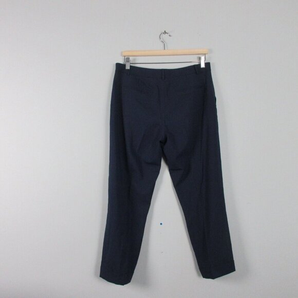Club Monaco Pants Women's Size 8 Trouser Lightweight Tapered Wool Blend Navy 260 - Picture 7 of 12